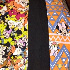 LuLaRoe Vibrant Black and Orange Leggings